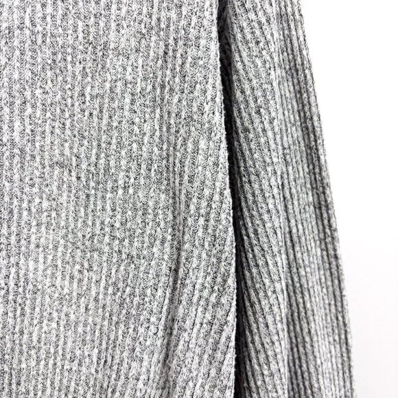 Garage Womens Cropped Rib Knit Mock Neck Sweater Heather Grey Small - Picture 3 of 5